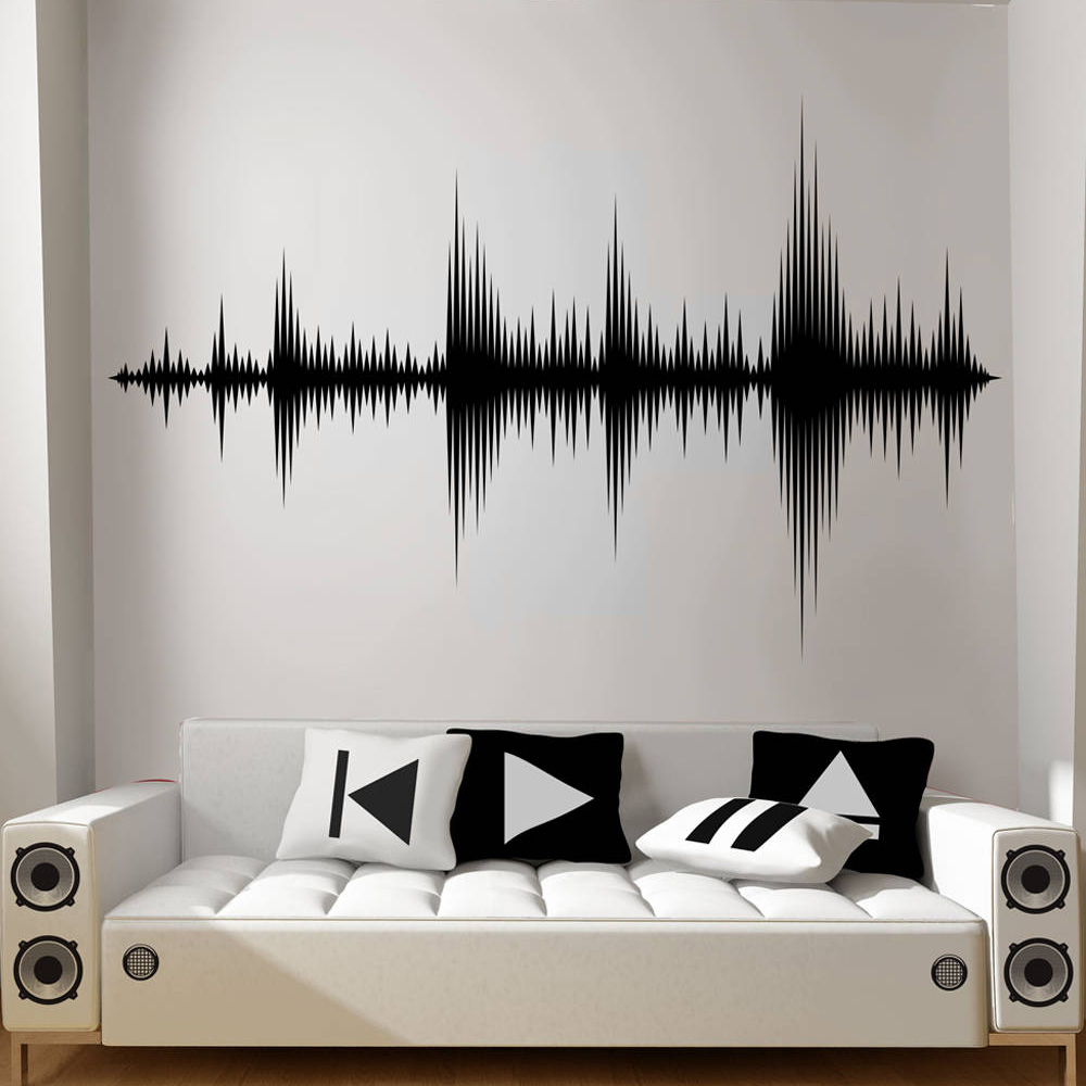 Audio Music Remove - Audio Wave Wall Decal Sound Wave