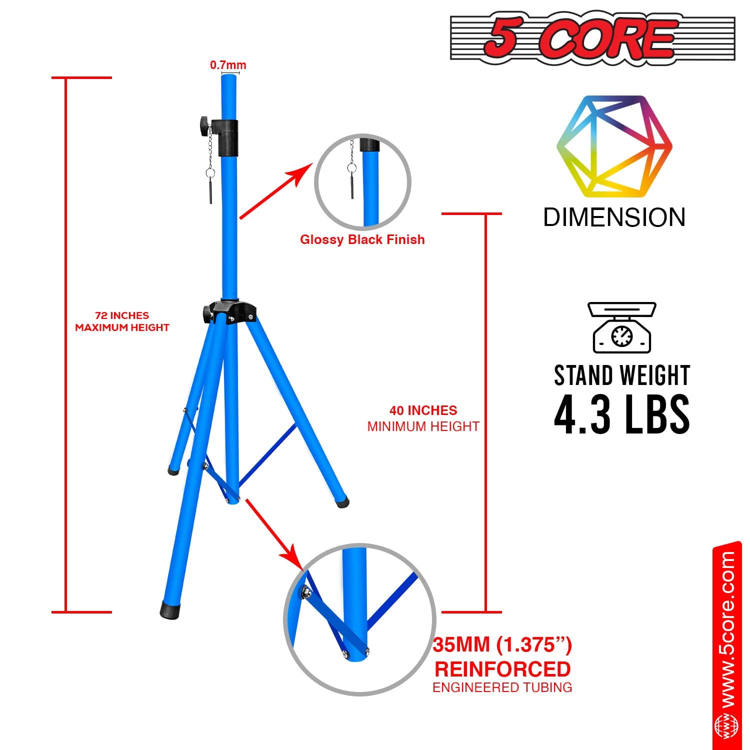 5 Core Speaker Stand Height Ad - огляд і ціна Studio Monitor Speaker