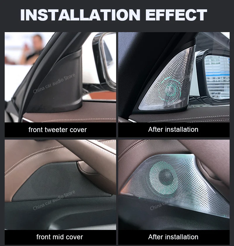 LED Car Speaker Tweeter Cover  - огляд і ціна Audio Music Car