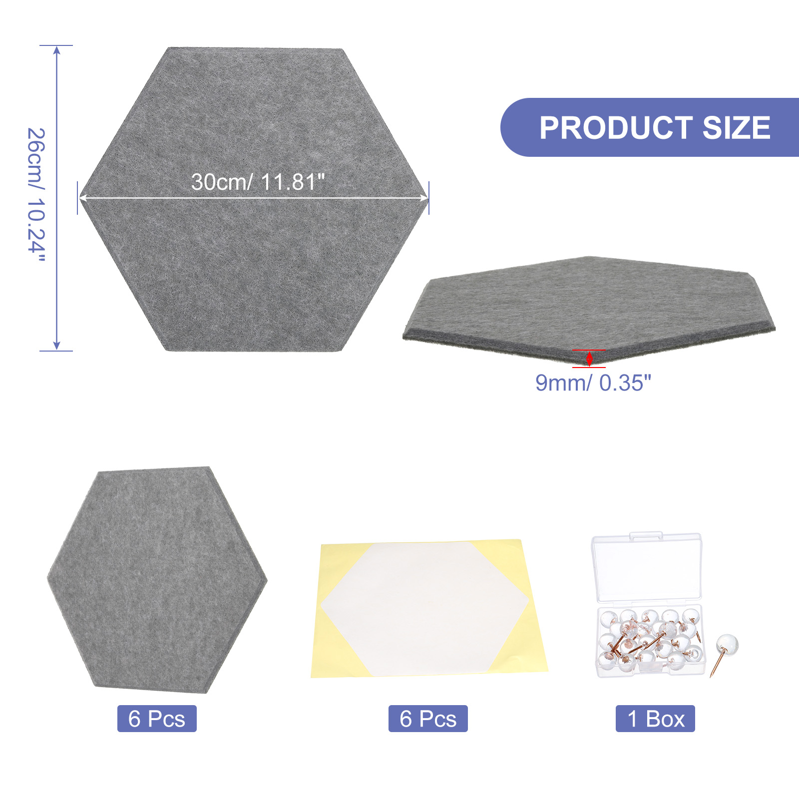 6Pc 30x26cm Felt Bulletin Boar - огляд і ціна Studio Monitor Speaker